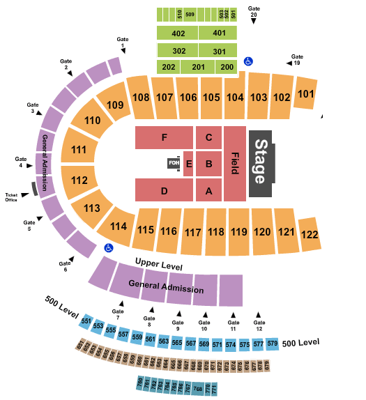 Folsom Field Mumford & Sons Seating Chart